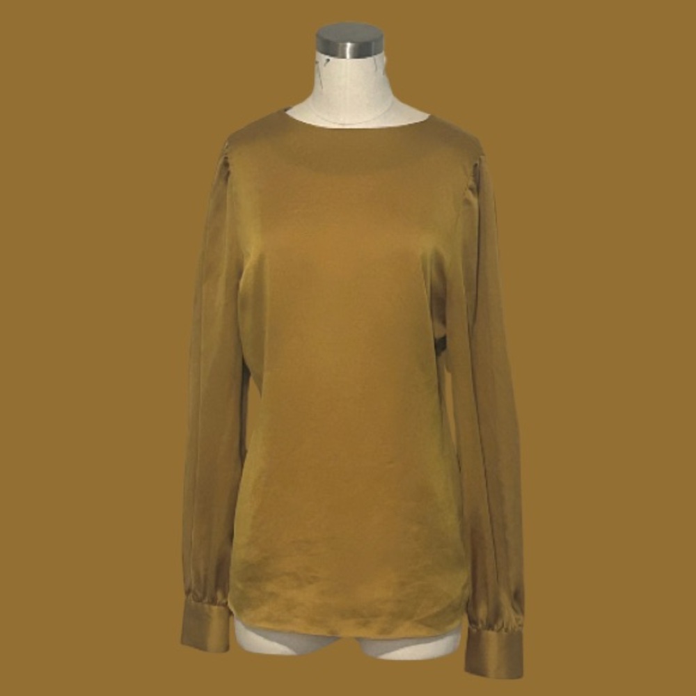 Chic Satin Blouse with Bow Detail